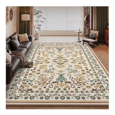 Imagem de HGTRH Tapetes de área para quarto, sala de estar, estilo boêmio, lavável, TPR antiderrapante, não grosso, pilha para sala de jantar, cozinha, escritório, G 8 x 1,5 m