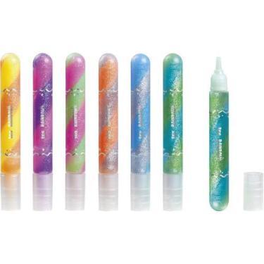 Imagem de Cola com Glitter Tubo 10ML 6 Cores Display C/24 - Summit