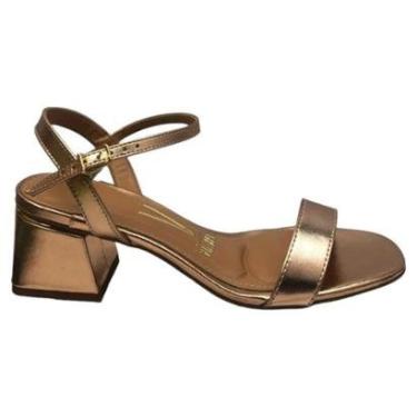 Imagem de Sandália Vizzano Metalizada Salto Bloco-Feminino