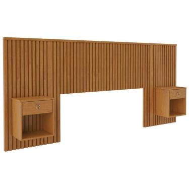 Imagem de Cabeceira Sonhar Ripada Com Mesa Cinamomo Jcm Movelaria
