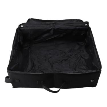 Imagem de Cuofyunl caixa de areia para viagem para gatos, com tampa com zíper, dobrável, à prova d'água, alça conveniente, portátil, caixa de areia para viagem, para casa e carro ao ar livre