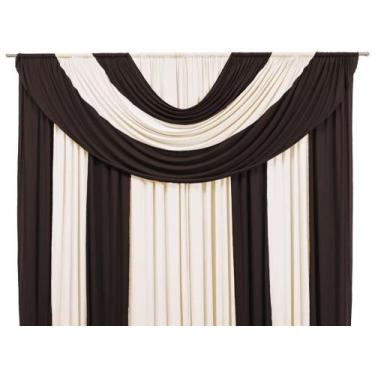 Imagem de Cortina Suprema Malha Com Bandô 2 Cores 2,00x 1,70m Decoração Para Cas