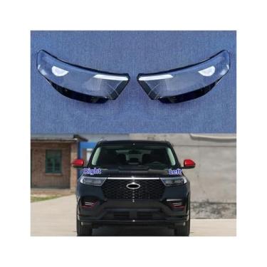Imagem de Compatível com ford explorer 2020 2021 2022 acessórios automotivos tampa da lente do farol abajur transparente vidro escudo(Left And Right)