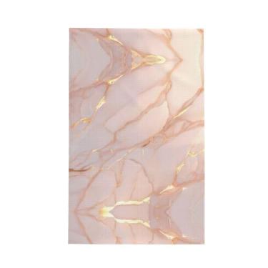 Imagem de XLLingL Toalhas de cozinha de waffle com estampa de mármore ouro rosa, panos de prato de microfibra, para decoração e limpeza de cozinha - 1 peça
