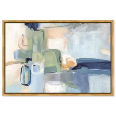 Imagem de Decoração de sala de estar com impressão em tela Dreamscape I por Art Remedy, moldura dourada, 76 x 50 cm