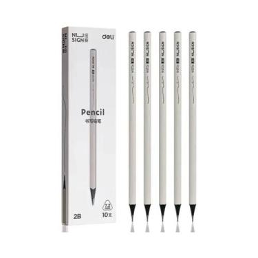 Imagem de Lápis De Grafite Preto HB 2B 10 Unidades Para Escritório E Material Es