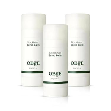 Imagem de OBgE Bálsamo para esfregar cravos (20 ml) Pacote com 3 - Bastão hidratante para remoção de cravos, minimização de poros, esfoliação suave e hidratação. Árvore do chá, chá verde e folha do coração