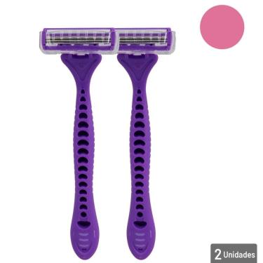 Imagem de APARELHO DE BARBEAR COM 3 LÂMINAS E 2 UNIDADES -  CORES VARIADAS