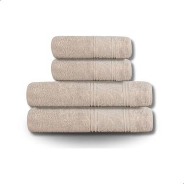 Imagem de Toalhas Premium Kit 4 Peças Absorção Superior e Suavidade - Olívia, Ar