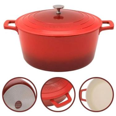 Imagem de Caçarola Panela Mimo Style 28cm Cook & Chef Vermelha Antiaderente Fund