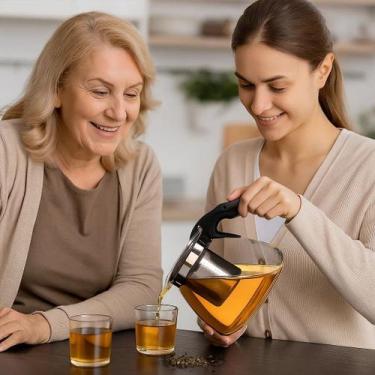 Imagem de Chaleira Vidro Bule Garrafa Café Chá Fervedor Água Aquecedor Recipient