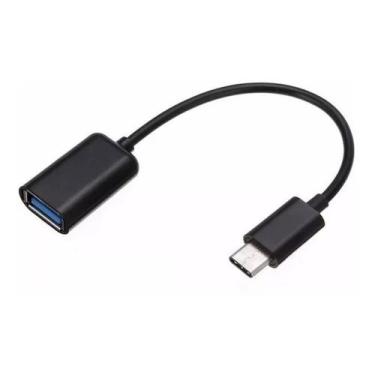Imagem de Cabo Adaptador Otg Usb Type-c Para Usb (fêmea) - smatphone, Preto