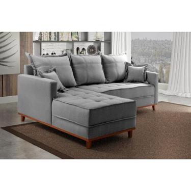 Imagem de Sofá Moderno 3 Lugares com Chaise Ônix - VivaroDecor