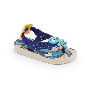 Imagem de Chinelo Infantil Ipanema Bebê 26047, Azul, Bege, 20