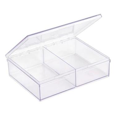 Imagem de Caixa Organizadora Maxcril TRANSPARENTE 2 Divisórias - 10330074