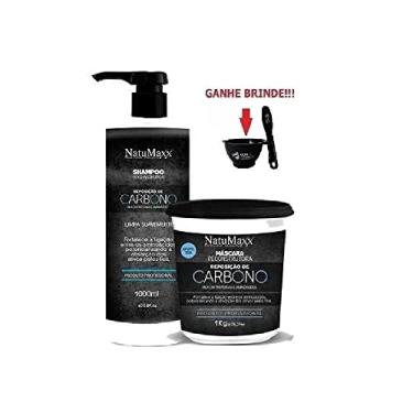 Imagem de Kit Reposição De Carbono Shampoo 1l E Máscara 1kg Natumaxx