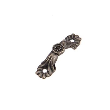 Imagem de 10 pcs mini alças antigas botões de bronze puxão vintage com parafusos decoração gaveta gaveta bookcase cozinha móveis liga de hardware YYDFPIIA (Color : C hole spacing 21mm)