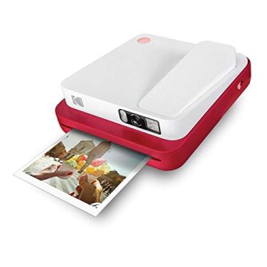 Imagem de Câmera instantânea digital clássica Kodak Smile para papel fotográfico Zink de 8,9 x 11,2 cm – Bluetooth, fotos de 16 MP (vermelha)