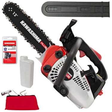Imagem de Motosserra Robusto Kawashima Plus KCS 260-P À Gasolina 25,4cc 2 Tempos Com Sabre 12 Polegadas e Corrente 45 Elos Perfil baixo Para Cafezais e Pomares