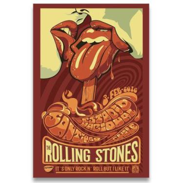 Imagem de Poster Decorativo 42cm X 30cm A3 Brilhante Rolling Stones - Bd Net Col