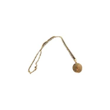 Imagem de Corrente Com Pingente Medalha Oração Pai Nosso Em Aço Inox