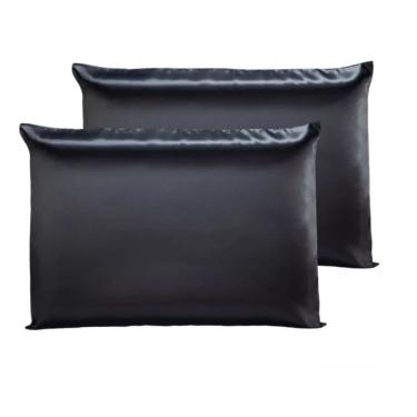 Imagem de 04 Fronhas De Cetim Anti Frizz (02 Pares) 70cm X 50cm