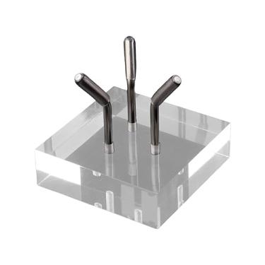 Imagem de Fancyes Suporte de bola quadrado expositor esfera suporte de exibição base de mesa suporte de bola para colecionáveis mesa foto adereços decoração, 5cmX5cm