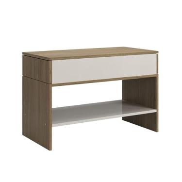 Imagem de Mesinha de Centro Com 2 Gavetas Para Organizar Sala e Decoração Casa (Carvalho)