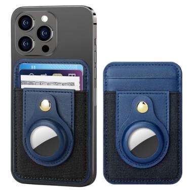 Imagem de nuoku Porta-cartão magnético de couro, destinado à carteira Magsafe, compatível com porta-AirTag, carteira magnética para iPhone 15/14/13/12 Series, não serve para 13 mini/12 mini, compartimento