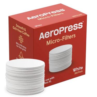 Imagem de AeroPress Filtros de Papel Branco para Cafeteira – Filtros de Café Compostáveis, Livres de Cloro, Compatíveis com Cafeteiras Manuais AeroPress Padrão, Pacote com 350 Unidades