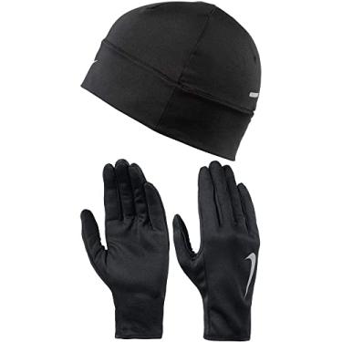 Imagem de Nike Women's Dri-fit Running Beanie & Gloves Set Black/Silver XS-Small