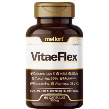 Imagem de Colágeno Tipo 2 + Glucosamina + Vitamina D3 e K2 + Magnésio + Silício 60 Cápsulas - VitaeFlex