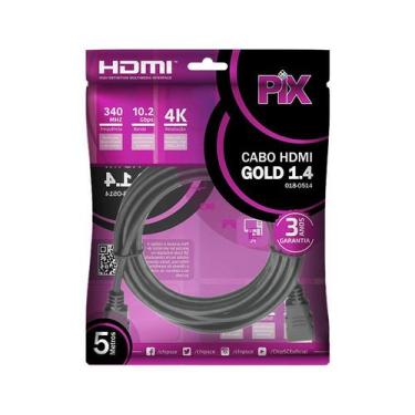 Imagem de Cabo HDMI 4K 1.4 UltraHd 15P com 5 Metros - Pix