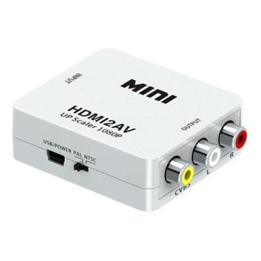 Imagem de Mini Adaptador Conversor Hdmi2Av Entrada Hdmi Para Saida Av - Importad
