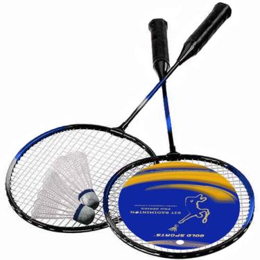 Imagem de Kit Badminton Gold Sports 2 Raquetes e 2 Petecas
