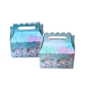 Imagem de Kit lembrancinhas chá revelação verde e lilas elefante - KIBUNITINHO