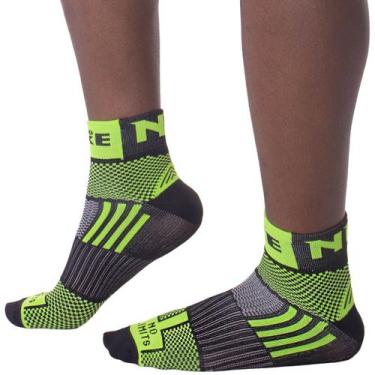 Imagem de Meia para ciclista masculina cano curto em microfibra Apollo., Verde
