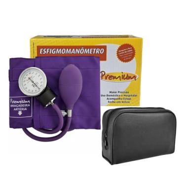 Imagem de Aparelho De Pressão Manual Esfigmomanômetro Premium Roxo
