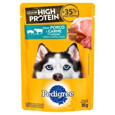 Imagem de Ração Úmida para Cachorro Pedigree High Protein Adulto Sabor Porco e C