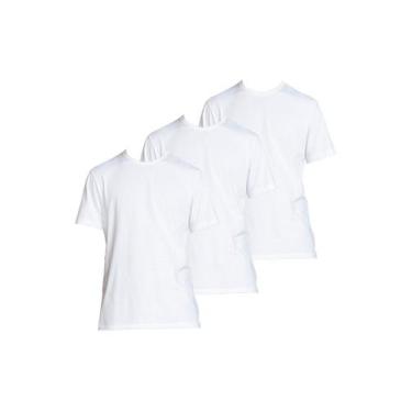 Imagem de Kit com 3 Camisetas Masculina Hering 299, Branco, XG