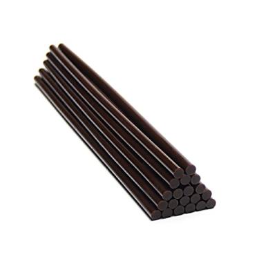 Imagem de Bettomshin 20 peças de bastões de cola quente, tamanho mini, 25 cm de comprimento x 0,7 cm de diâmetro bastões de cola adesivos de EVA para artes DIY, artesanato, projetos de reparo geral e colagem - compatível com a maioria das armas de cola - marrom