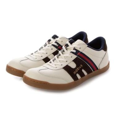 Imagem de MOBUS(モーブス) Tênis masculino feminino casual de couro Finster, Crm/D.brn, 39 BR