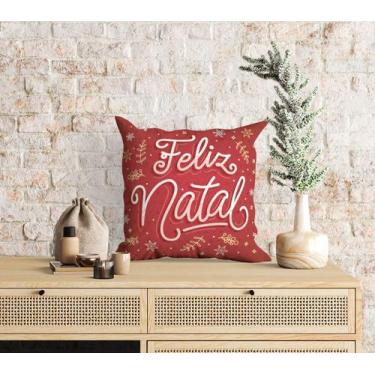 Imagem de Almofada com enchimento Lettering Feliz Natal - Core Decore