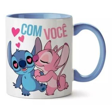 Imagem de Caneca Personalizada Stitch Lilo Disney Com Você Sem Você - loja dinka