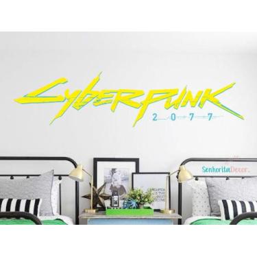 Imagem de adesivo de parede cyberpunk jogos gamers - Senhorita Decor
