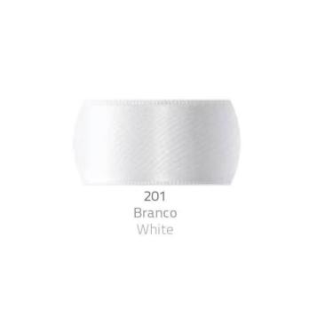 Imagem de Fita de Cetim Progresso 30mm - 10mt - Ref. CF007 - Cor 201 - Branco - 