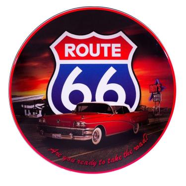 Imagem de Luminoso de Parede Route Carro Retrô Vintage para Bar, Garagem, Churrasqueira, Espaço Gourmet