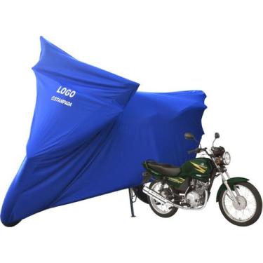 Imagem de Capa De Tecido Helanca Lycra Moto Yamaha YBR 125 Sob Medida - Mz, Azul