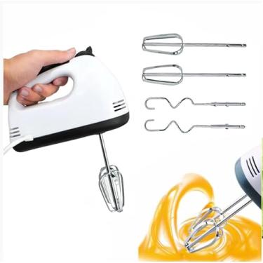 Imagem de Mini Batedeira Portatil 7 Velocidades 260W Batedores Massas Clara 220v