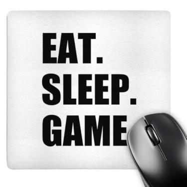Imagem de 3dRose Mouse pad profissional para jogadores com texto preto Eat Sleep Game (mp_180406_1)